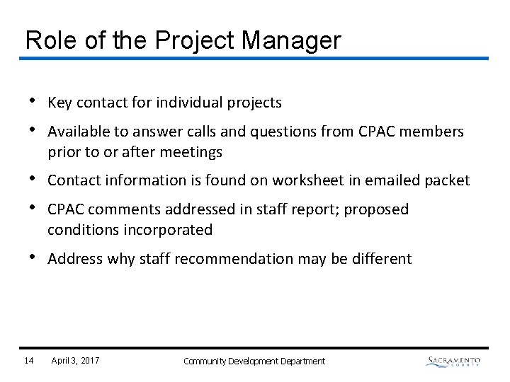 Cpac Roles And Responsibilities Community Development Department April