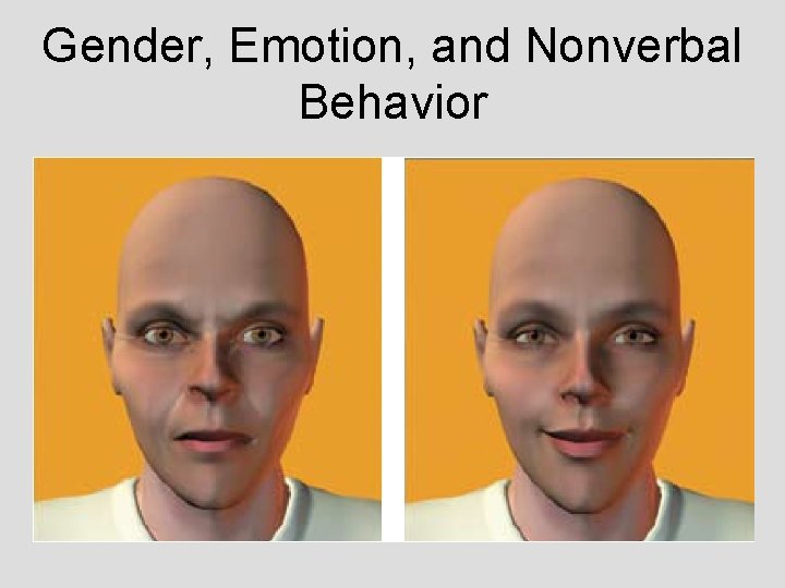 Gender, Emotion, and Nonverbal Behavior Gender, Emotion, and Nonverbal Behavior