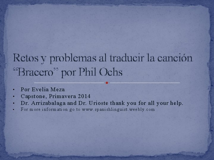 Retos y problemas al traducir la canción “Bracero” por Phil Ochs • • •