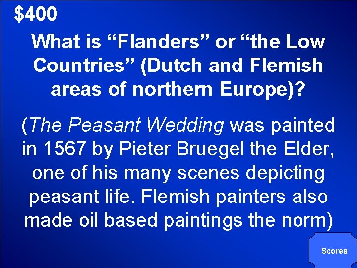 © Mark E. Damon - All Rights Reserved $400 What is “Flanders” or “the