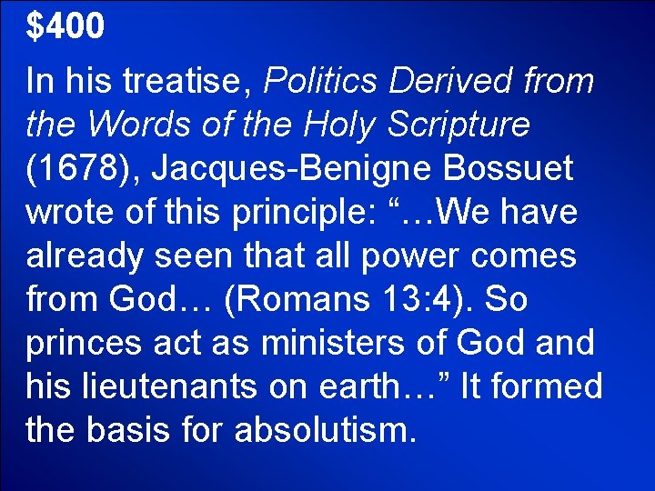 © Mark E. Damon - All Rights Reserved $400 In his treatise, Politics Derived