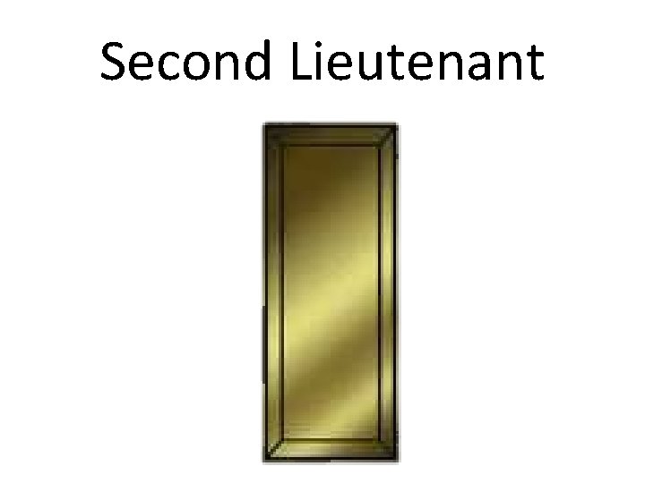 Second Lieutenant 