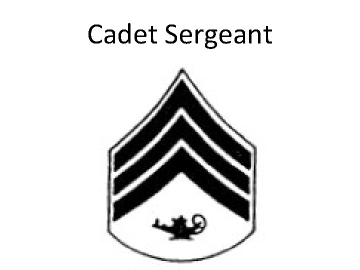 Cadet Sergeant 