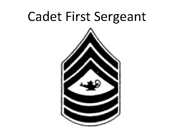 Cadet First Sergeant 