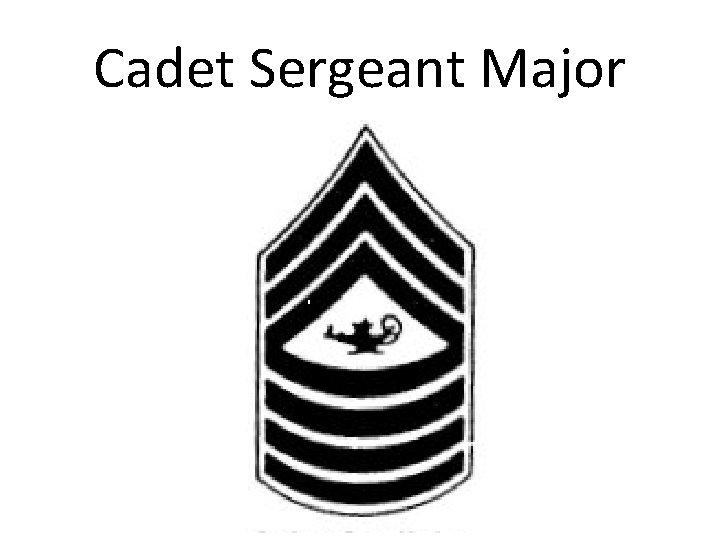 Cadet Sergeant Major 