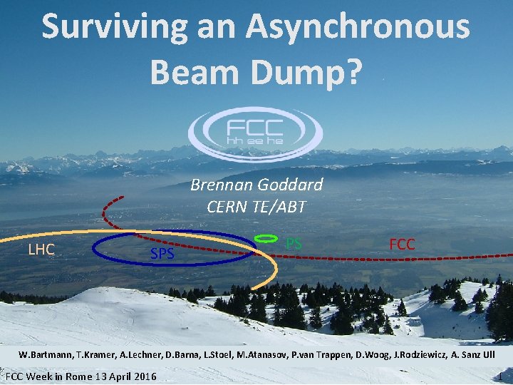 Surviving an Asynchronous Beam Dump? Brennan Goddard CERN TE/ABT LHC SPS PS FCC W.