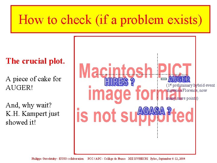 How to check (if a problem exists) The crucial plot. A piece of cake