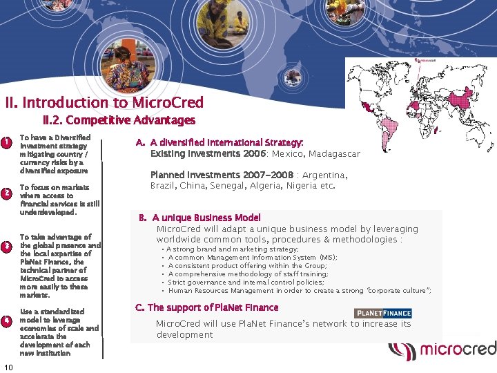 II. Introduction to Micro. Cred II. 2. Competitive Advantages 1 1 1 2 1 II. Introduction to Micro. Cred II. 2. Competitive Advantages 1 1 1 2 1