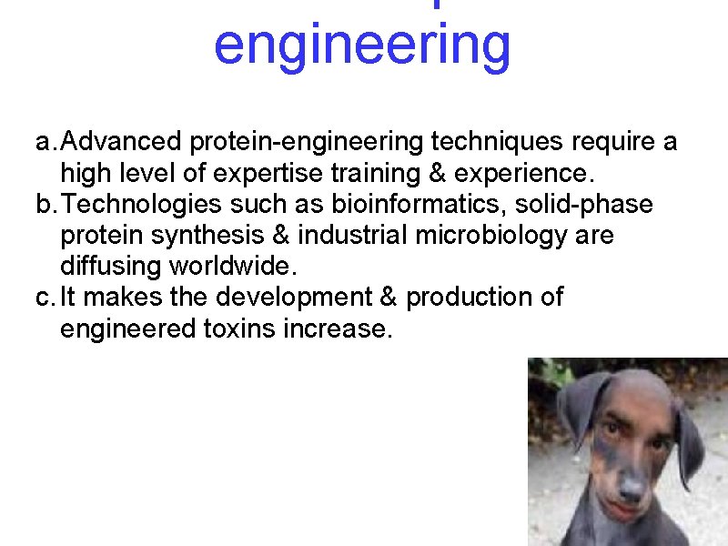 engineering a. Advanced protein-engineering techniques require a high level of expertise training & experience.