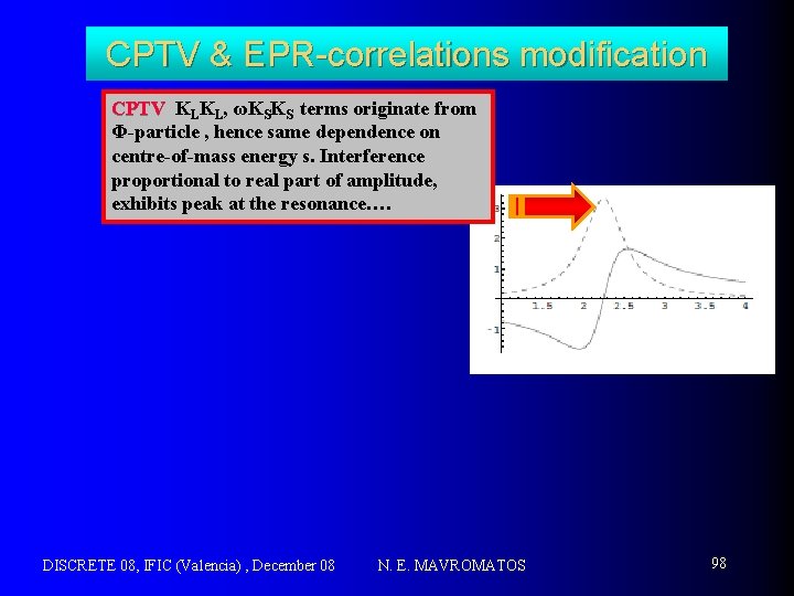 CPTV & EPR-correlations modification CPTV KLKL, ωKSKS terms originate from Φ-particle , hence same