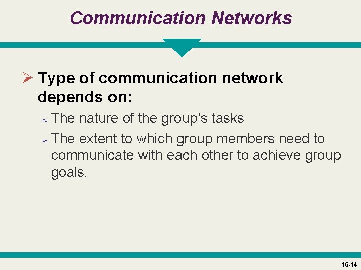 Communication Networks Ø Type of communication network depends on: ≈ The nature of the