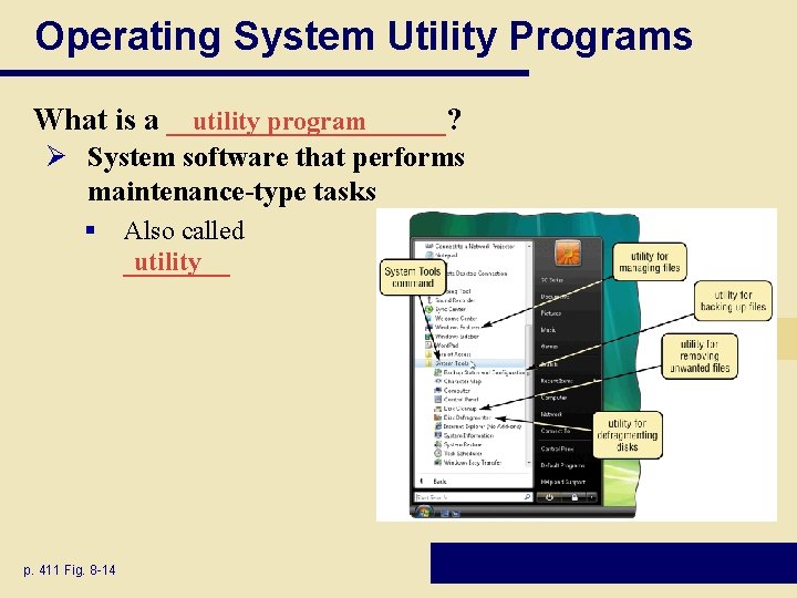 Operating System Utility Programs What is a _________? utility program Ø System software that Operating System Utility Programs What is a _________? utility program Ø System software that