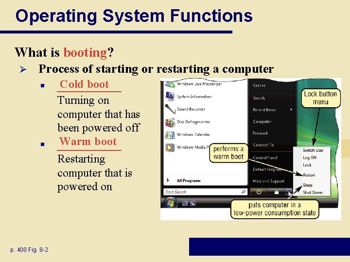 Operating System Functions What is booting? Ø Process of starting or restarting a computer Operating System Functions What is booting? Ø Process of starting or restarting a computer