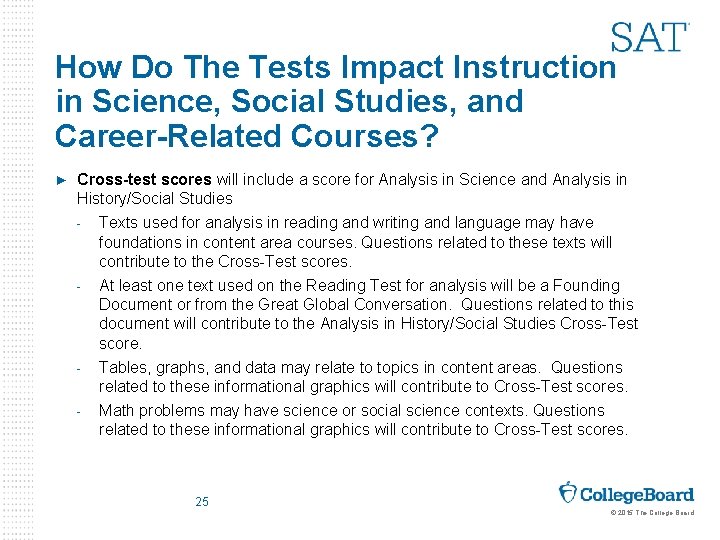 How Do The Tests Impact Instruction in Science, Social Studies, and Career-Related Courses? ►