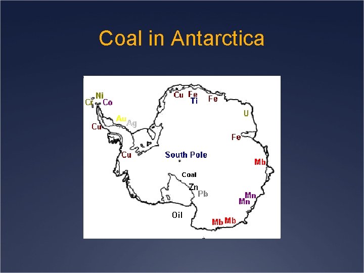 Coal in Antarctica 