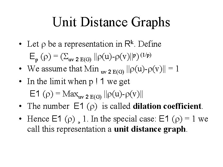 Metric Space Revisited If M D Is A