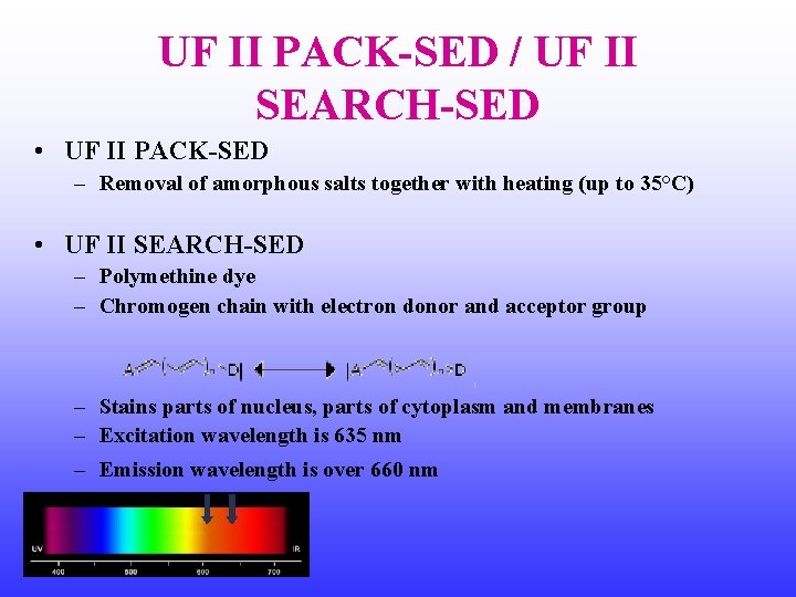 UF II PACK-SED / UF II SEARCH-SED • UF II PACK-SED – Removal of