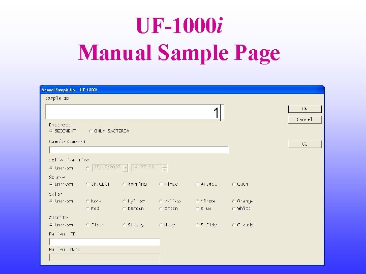 UF-1000 i Manual Sample Page 