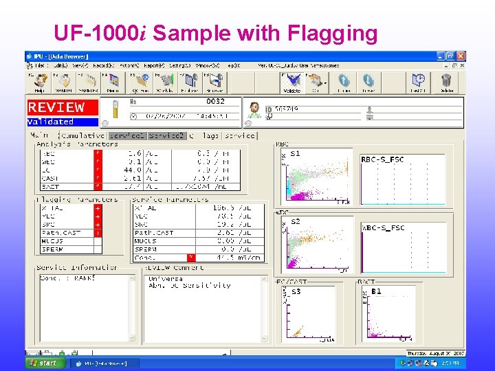 UF-1000 i Sample with Flagging 