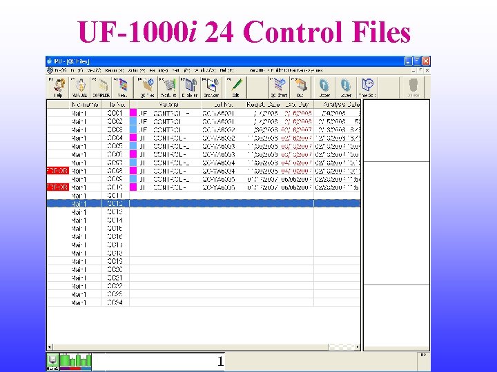 UF-1000 i 24 Control Files 