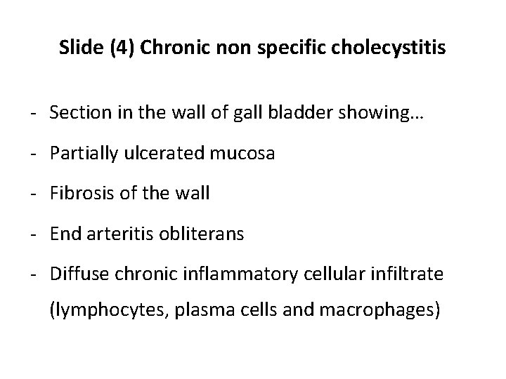 Slide (4) Chronic non specific cholecystitis - Section in the wall of gall bladder