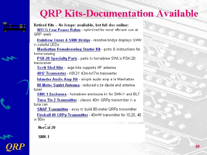 QRP Kits-Documentation Available QRP 69 