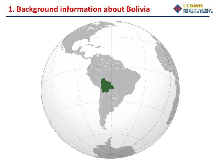 1. Background information about Bolivia 