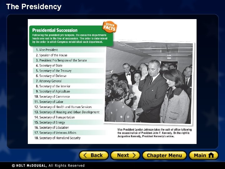 The Presidency 