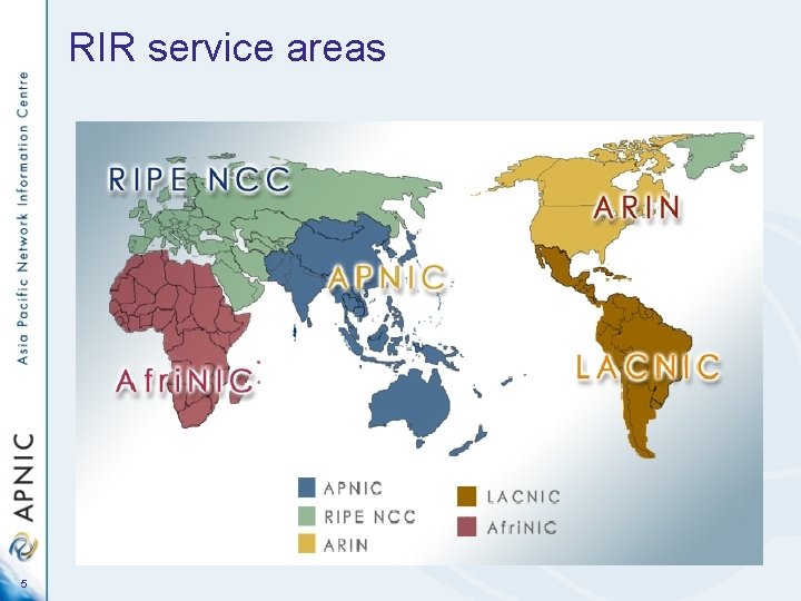 RIR service areas 5 