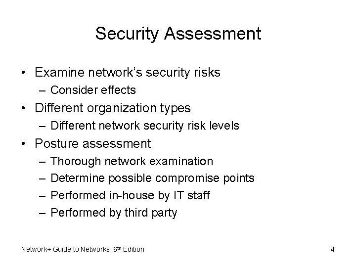 Network Guide to Networks 6 th Edition Network