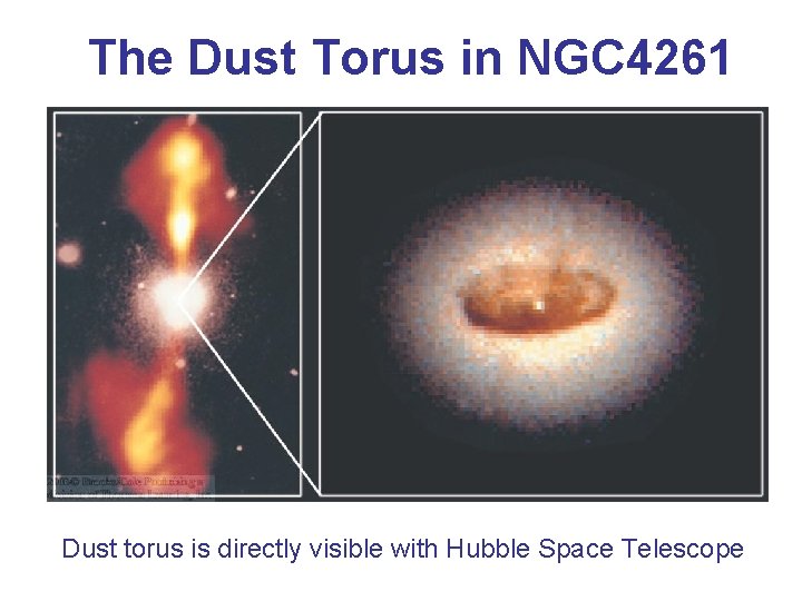 The Dust Torus in NGC 4261 Dust torus is directly visible with Hubble Space