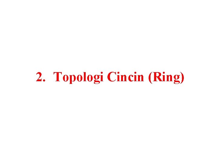 2. Topologi Cincin (Ring) 2. Topologi Cincin (Ring)