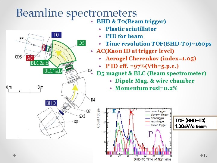 Beamline spectrometers • BHD & T 0(Beam trigger) • Plastic scintillator • PID for