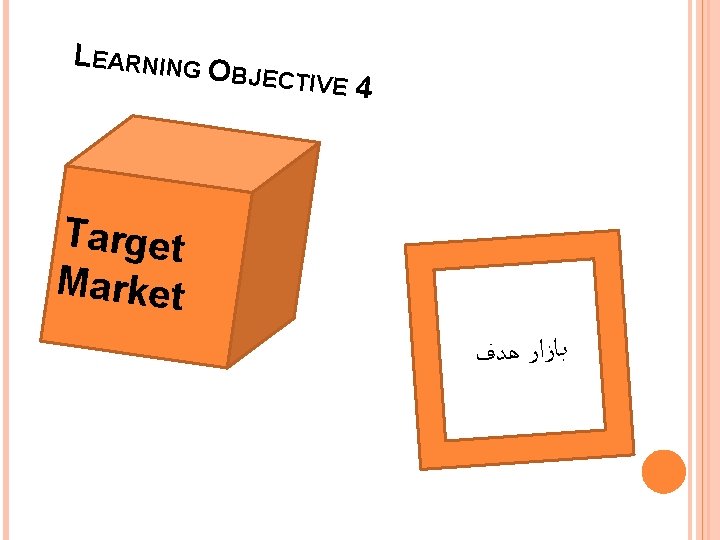 LEARNING OBJECTIVE 4 Target Market ﺑﺎﺯﺍﺭ ﻫﺪﻑ 