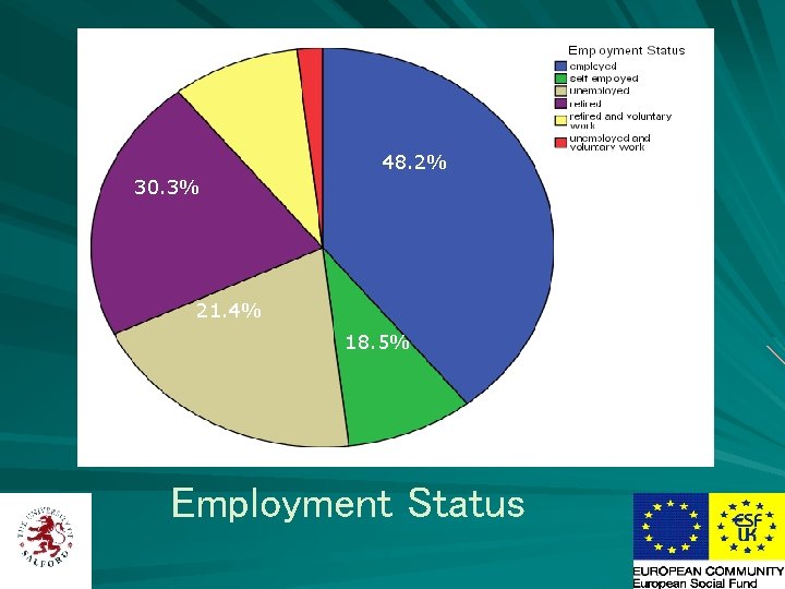 48. 2% 30. 3% 21. 4% 18. 5% Employment Status 