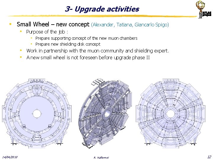 3 - Upgrade activities • Small Wheel – new concept (Alexander, Tatiana, Giancarlo Spigo)