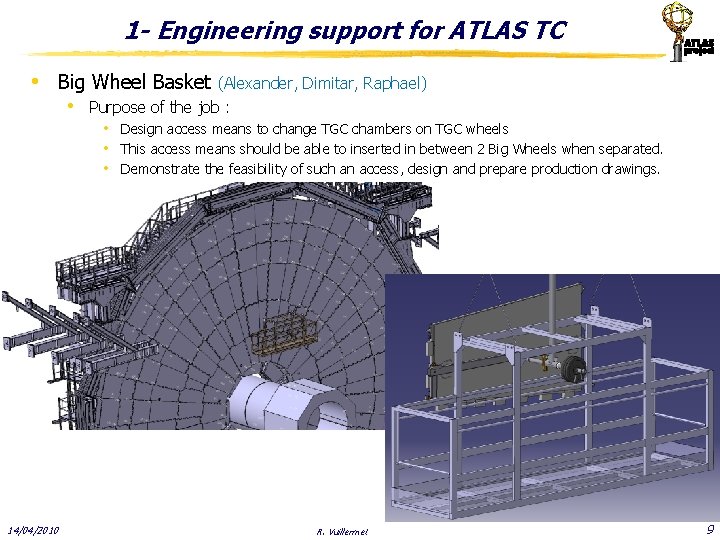 1 - Engineering support for ATLAS TC • Big Wheel Basket (Alexander, Dimitar, Raphael)