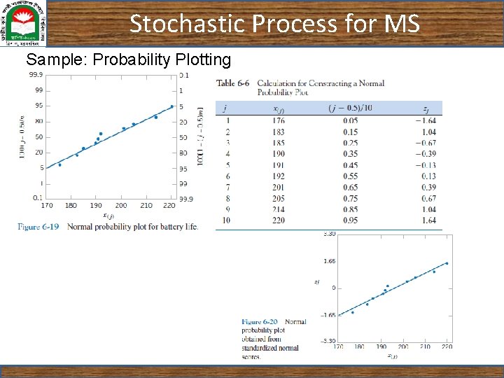 Stochastic Process for MS Sample: Probability Plotting 