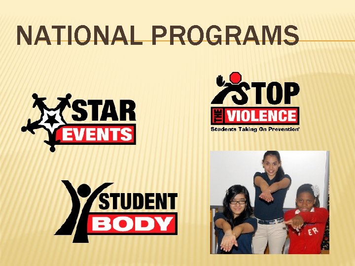 NATIONAL PROGRAMS 