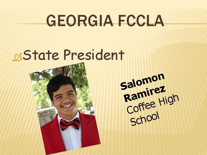 GEORGIA FCCLA State President n o m o l Sa z e r i