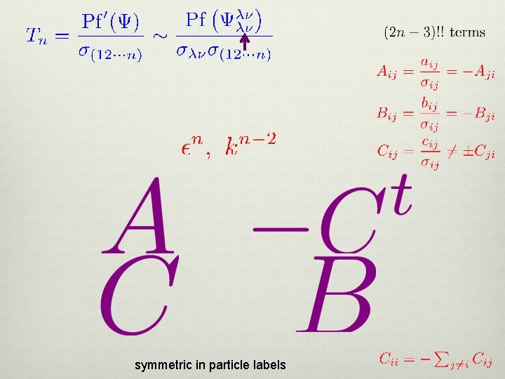 symmetric in particle labels 