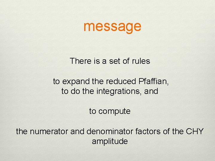 message There is a set of rules to expand the reduced Pfaffian, to do