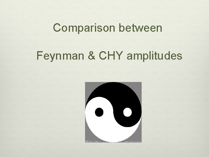 Comparison between Feynman & CHY amplitudes 