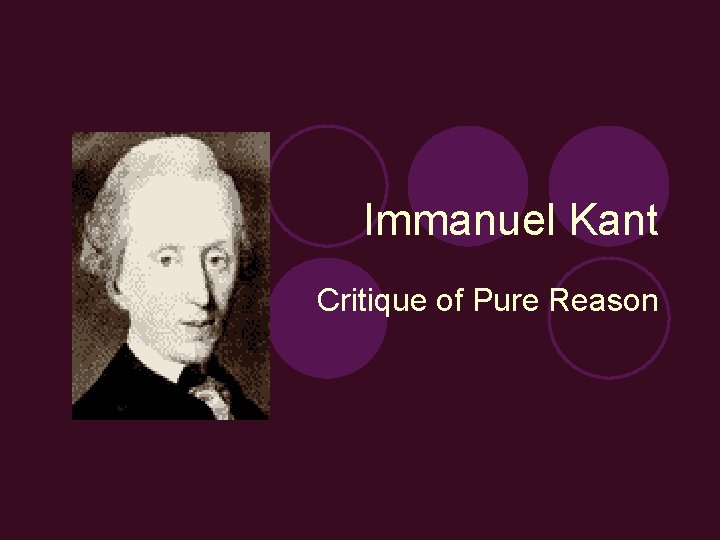Immanuel Kant Critique of Pure Reason 