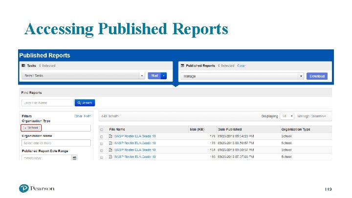 Accessing Published Reports 13 