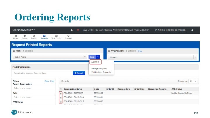 Ordering Reports 19 