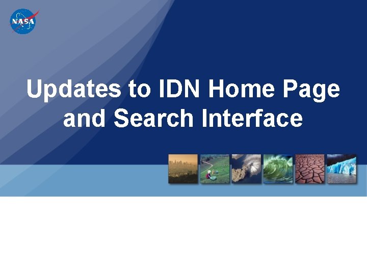 Updates to IDN Home Page and Search Interface 