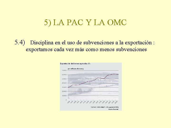 5) LA PAC Y LA OMC 5. 4) Disciplina en el uso de subvenciones