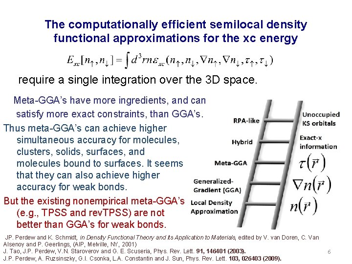 The computationally efficient semilocal density functional approximations for the xc energy require a single