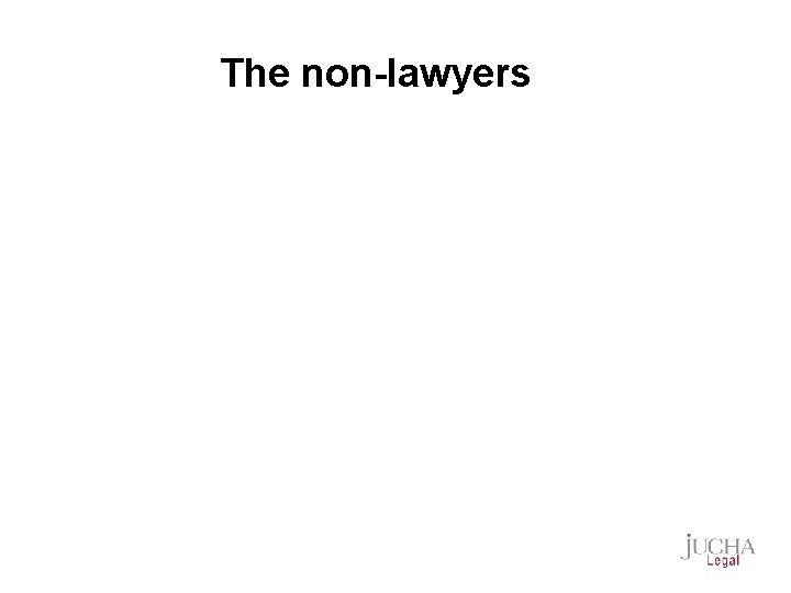 The non-lawyers 